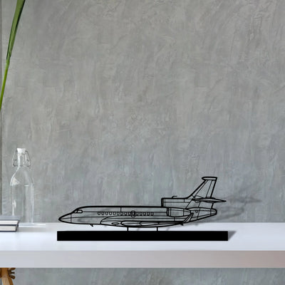 falcon-7x-2 Silhouette Metal Art Stand - Aero Silhouette