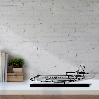 falcon-7x-2 Silhouette Metal Art Stand - Aero Silhouette