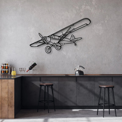 Falcon 7X Classic Aircraft Silhouette Metal Wall Art - Aviation Hangar Decor