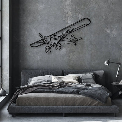 Falcon 7X Classic Aircraft Silhouette Metal Wall Art - Aviation Hangar Decor