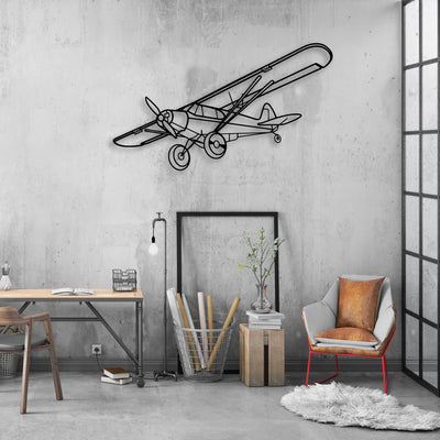 Falcon 7X Classic Aircraft Silhouette Metal Wall Art - Aviation Hangar Decor