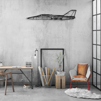 FB-111F Aardvark Classic Aircraft Silhouette Metal Wall Art - Aviation Hangar Decor
