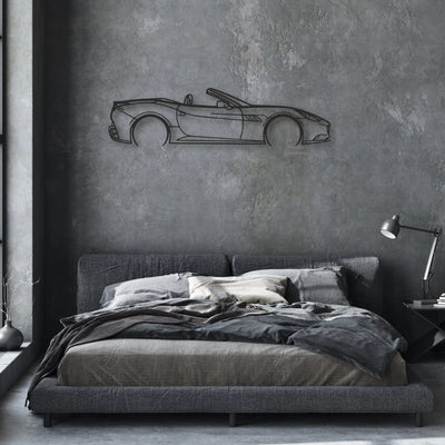 ferrari-california Classic Silhouette Metal Wall Art - Automotive Garage Decor