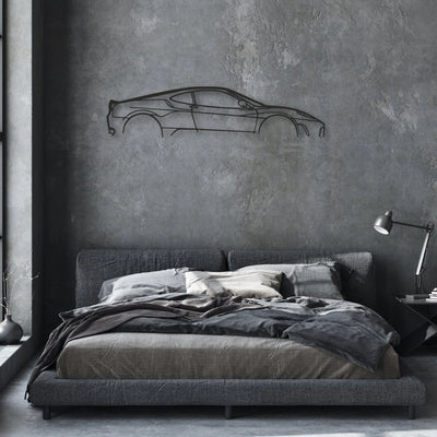 ferrari-f430 Classic Silhouette Metal Wall Art - Automotive Garage Decor