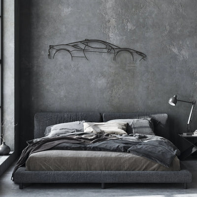 ferrari-sf90-stradale Classic Silhouette Metal Wall Art - Automotive Garage Decor