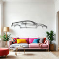 Ferrari 360 Modena Classic Silhouette Metal Wall Art - Automotive Garage Decor