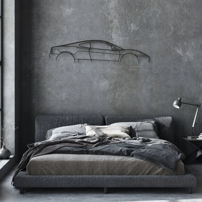 ferrari 360 modena Classic Silhouette Metal Wall Art - Automotive Garage Decor