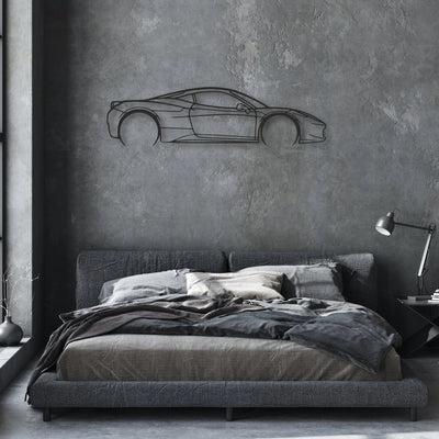 ferrari 458 italia Classic Silhouette Metal Wall Art - Automotive Garage Decor