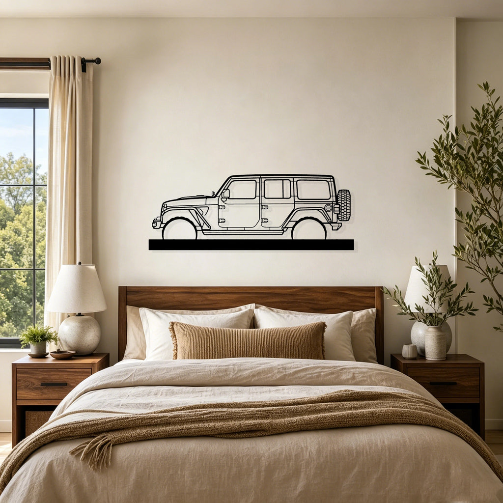 2019 Wrangler Silhouette Metal Art Stand - Classic Car Garage Decor