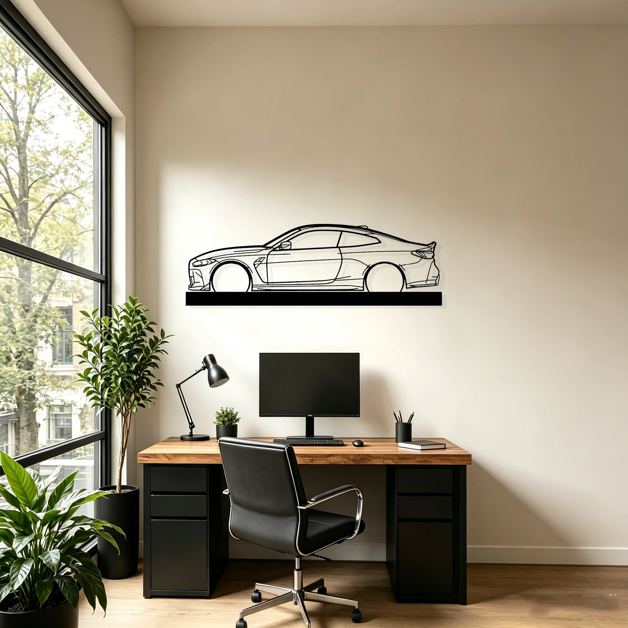 M4 CSL G82 Silhouette Metal Art Stand - Classic Car Garage Decor
