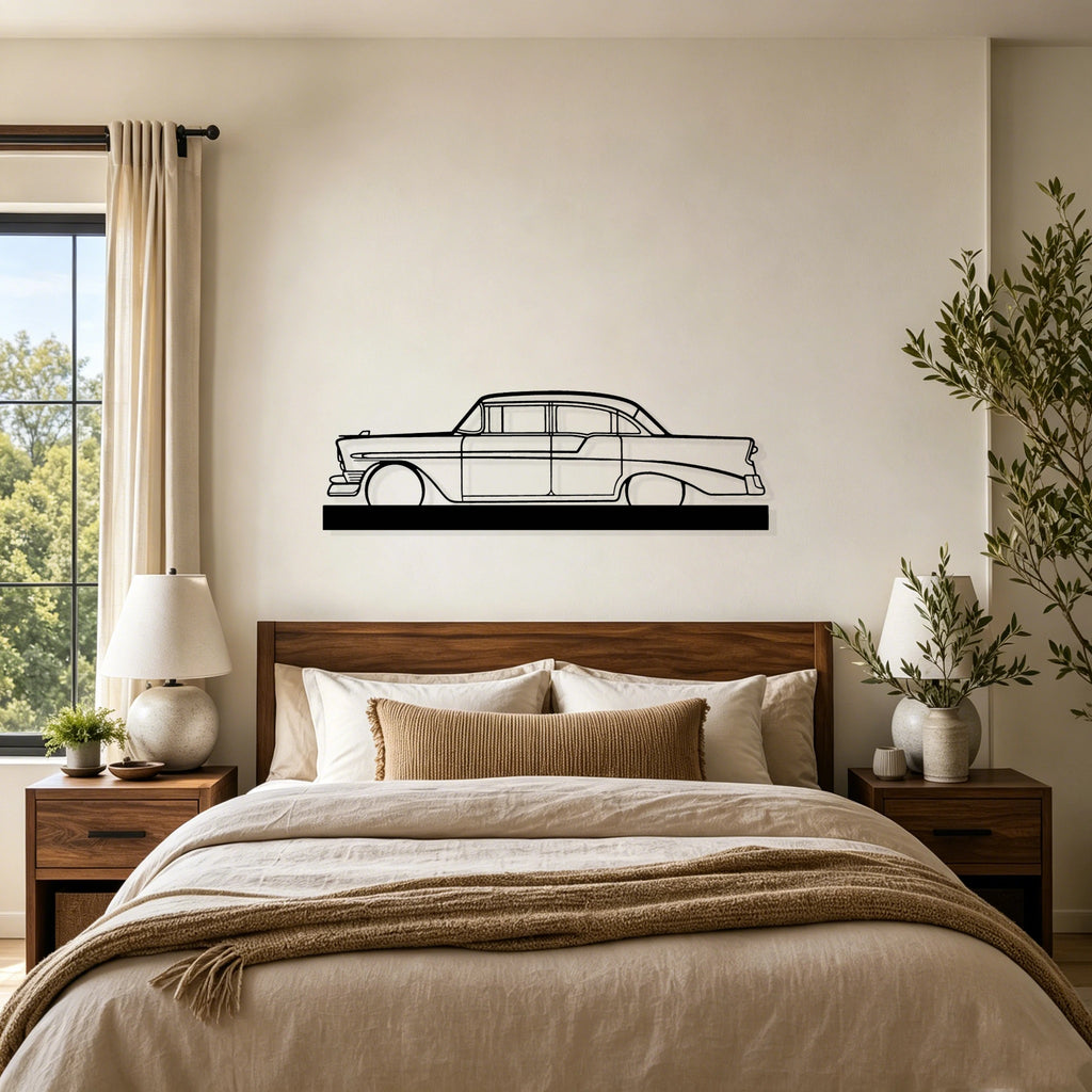 1956 Air Silhouette Metal Art Stand - Classic Car Garage Decor