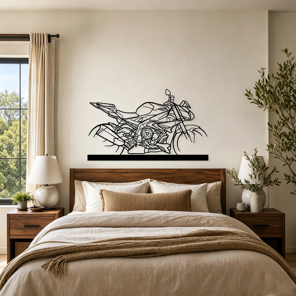 S1000R Silhouette Metal Art Stand - Classic Car Garage Decor