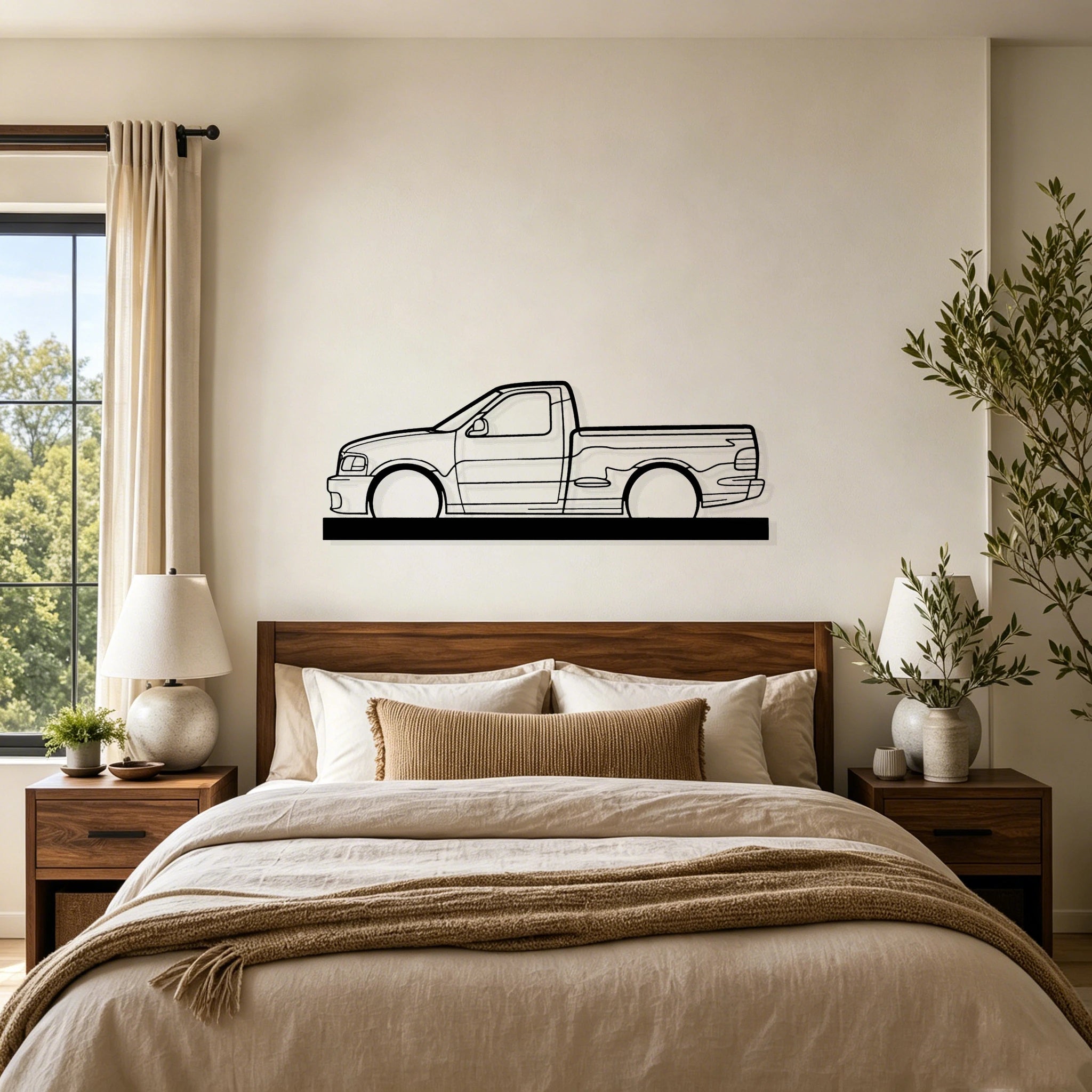 2004 Lightning SV F150 Silhouette Metal Art Stand - Classic Car Garage Decor