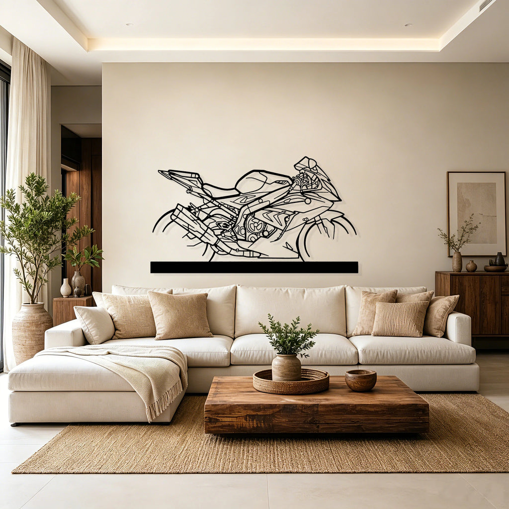s1000rr Silhouette Metal Art Stand - Classic Car Garage Decor