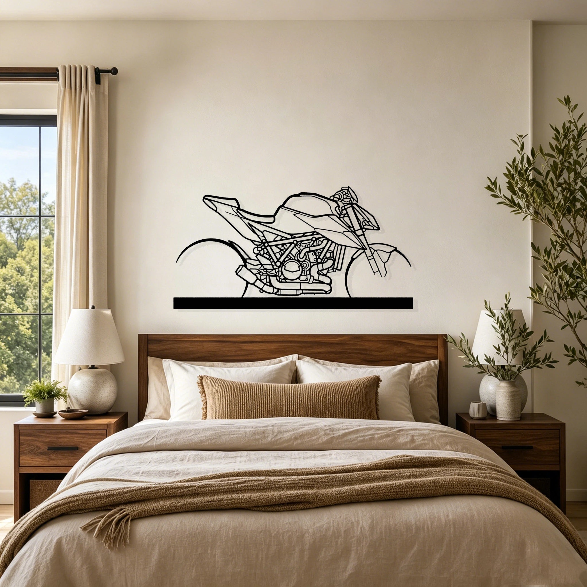 Super Duke R 1290 Silhouette Metal Art Stand - Classic Car Garage Decor