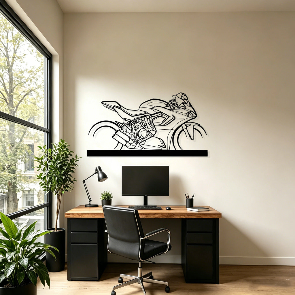 2022 SuperSport 950S Silhouette Metal Art Stand - Classic Car Garage Decor