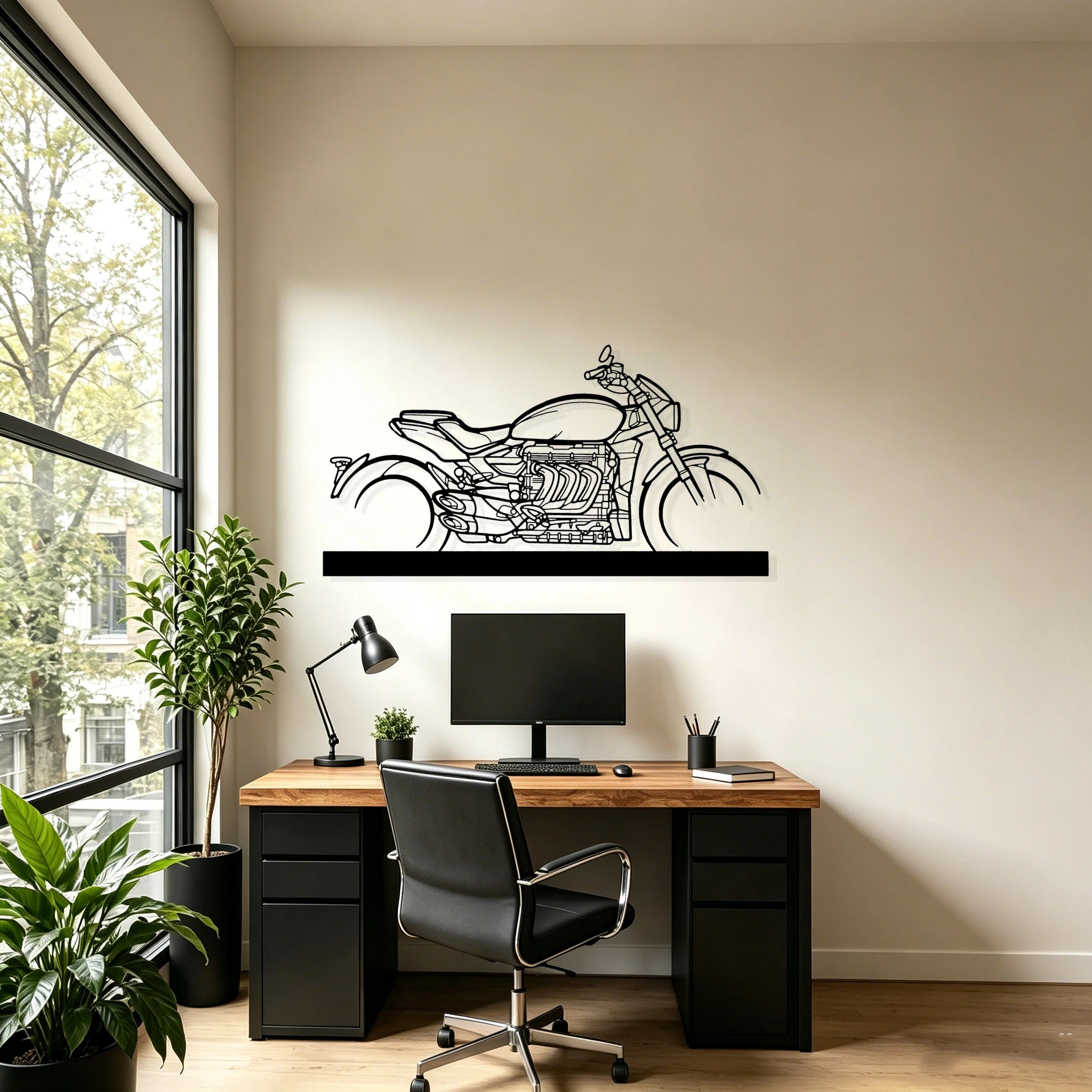 2022 Rocket 3R Silhouette Metal Art Stand - Classic Car Garage Decor