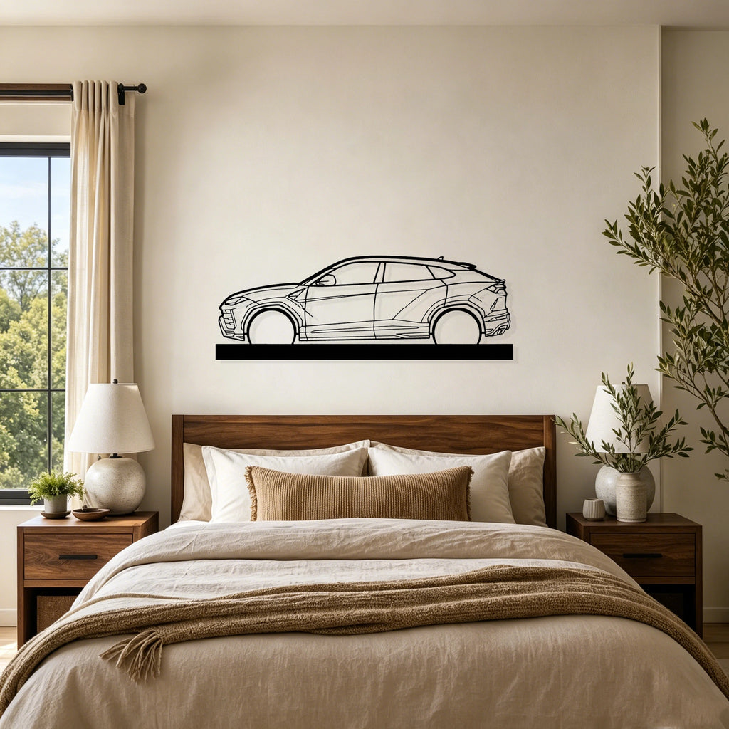 Urus Silhouette Metal Art Stand - Classic Car Garage Decor