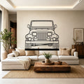 1988 Wrangler Sahara Front Silhouette Metal Art Stand - Classic Car Garage Decor