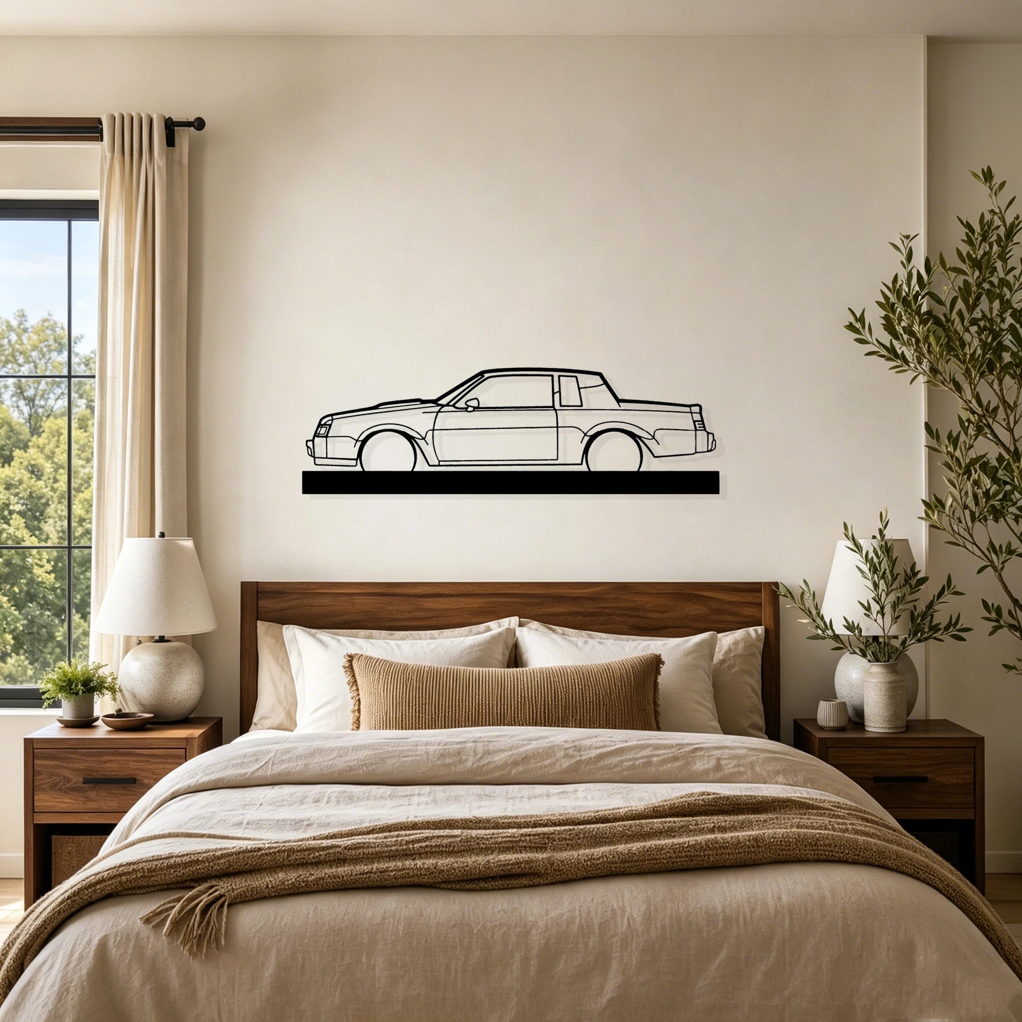 1987 Regal GN Silhouette Metal Art Stand - Classic Car Garage Decor