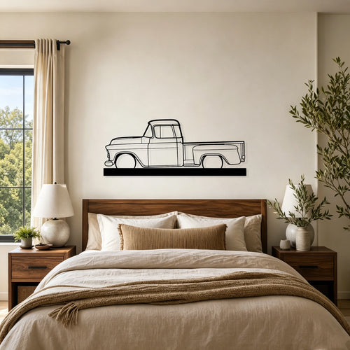 1957 3100 Silhouette Metal Art Stand - Classic Car Garage Decor