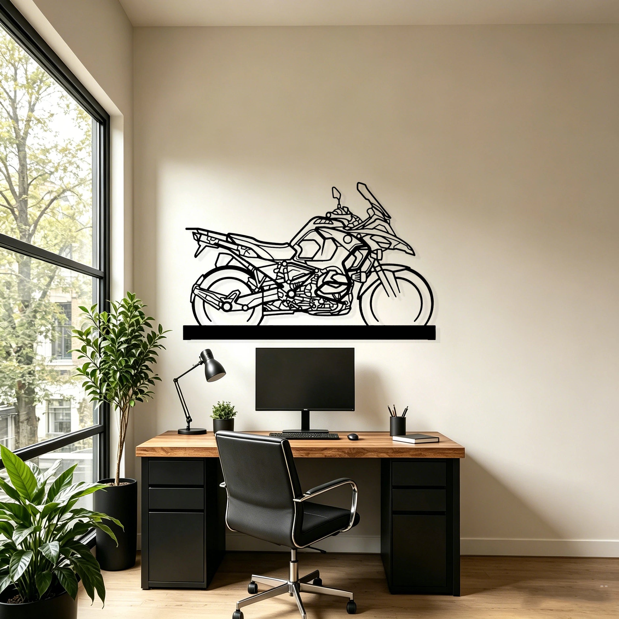 R1250 GSA Silhouette Metal Art Stand - Classic Car Garage Decor