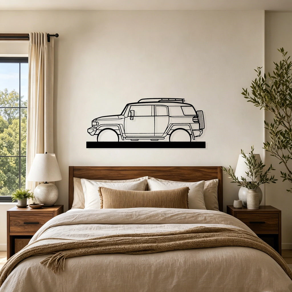 2008 FJ Cruiser Silhouette Metal Art Stand - Classic Car Garage Decor