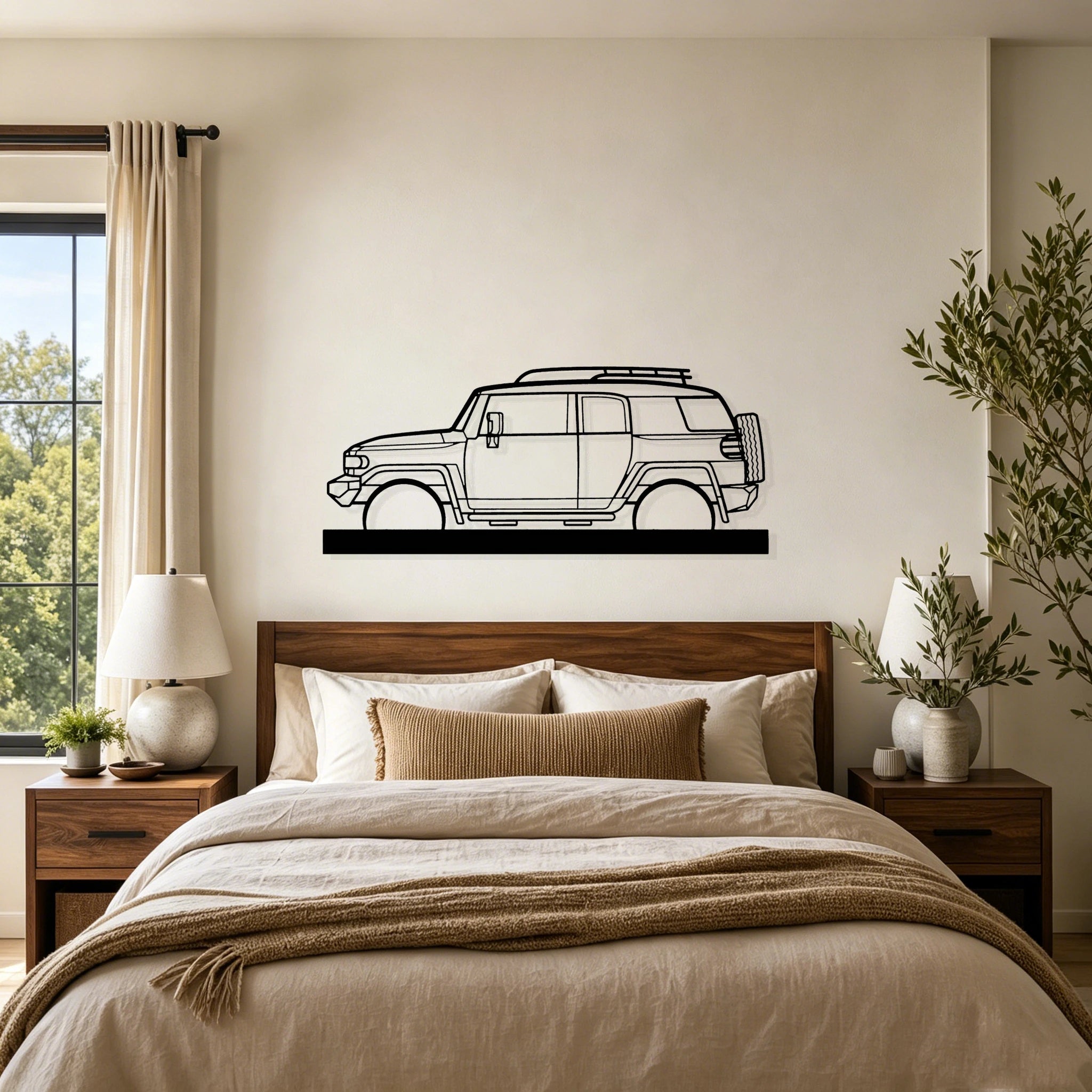 2008 FJ Cruiser Silhouette Metal Art Stand - Classic Car Garage Decor