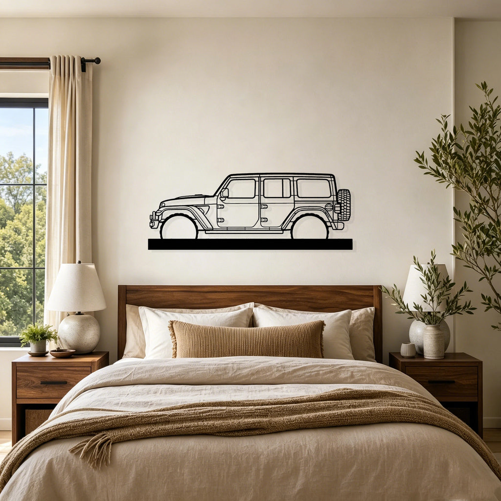 Wrangler 392 XR Silhouette Metal Art Stand - Classic Car Garage Decor