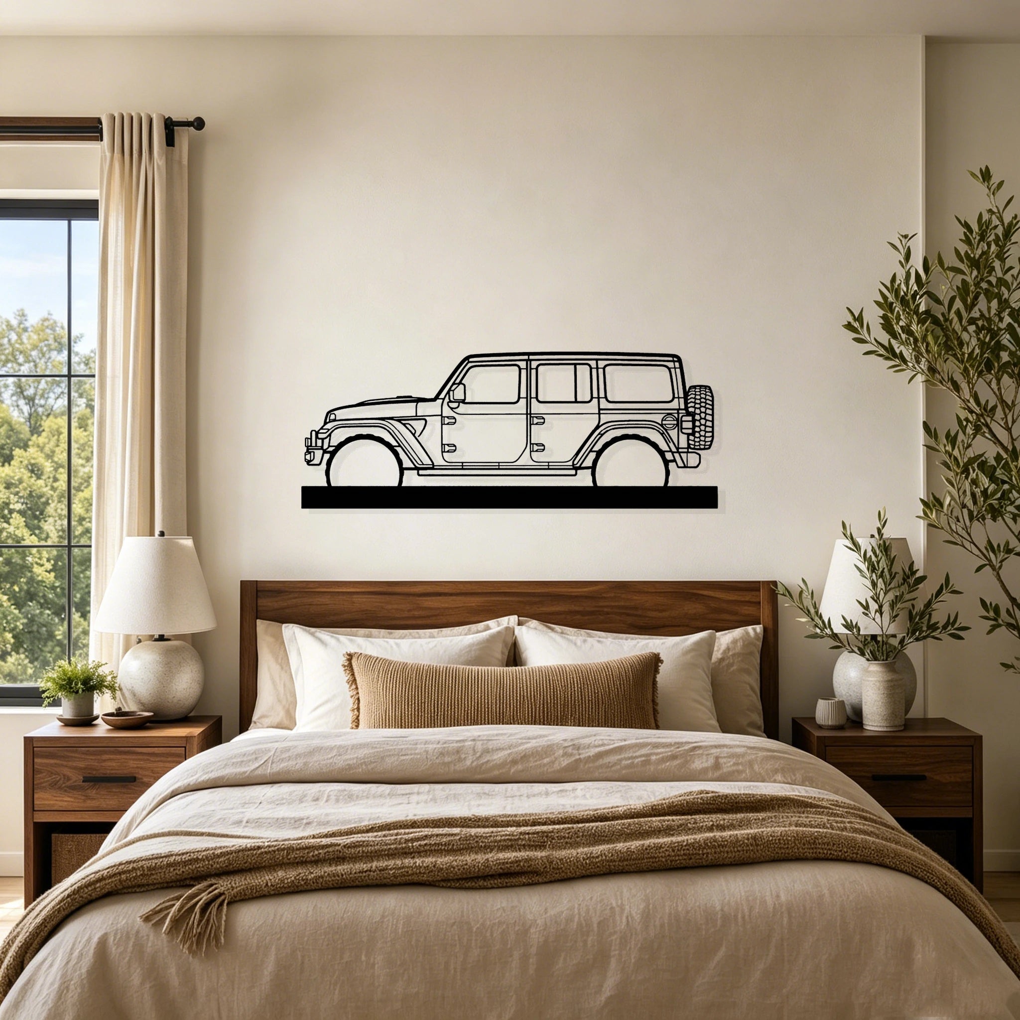 Wrangler 392 XR Silhouette Metal Art Stand - Classic Car Garage Decor