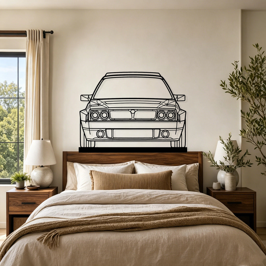 Delta Futurista Front Silhouette Metal Art Stand - Classic Car Garage Decor