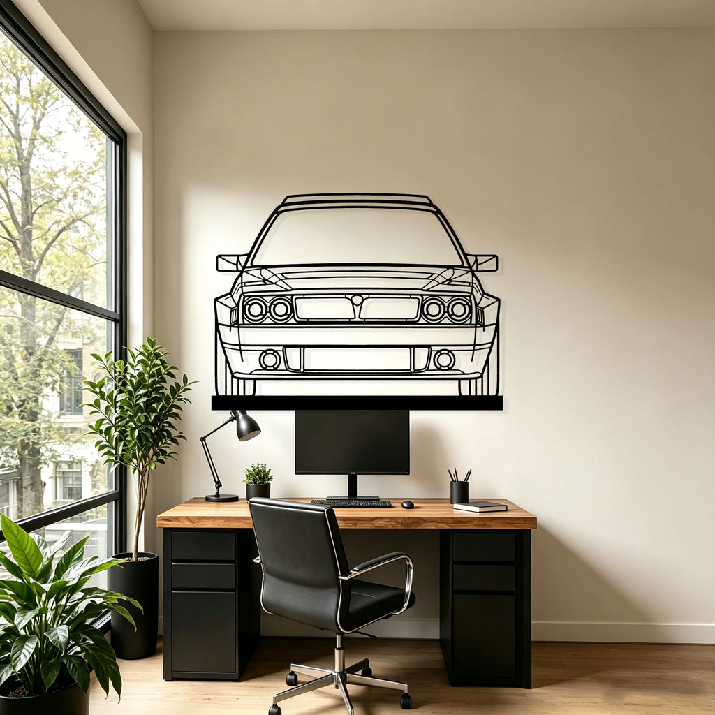 Delta Futurista Front Silhouette Metal Art Stand - Classic Car Garage Decor