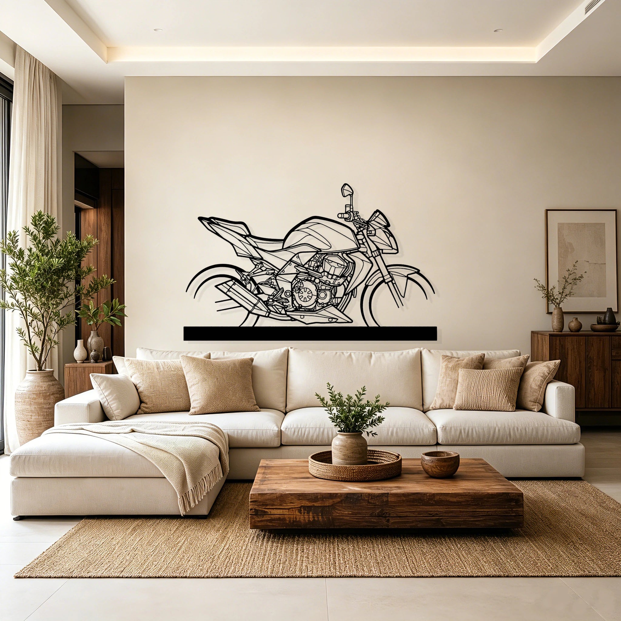 2008 Z750 Silhouette Metal Art Stand - Classic Car Garage Decor