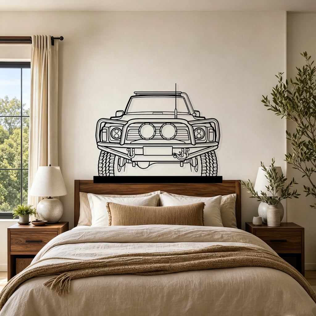 1990 Patrol Front Silhouette Metal Art Stand - Classic Car Garage Decor