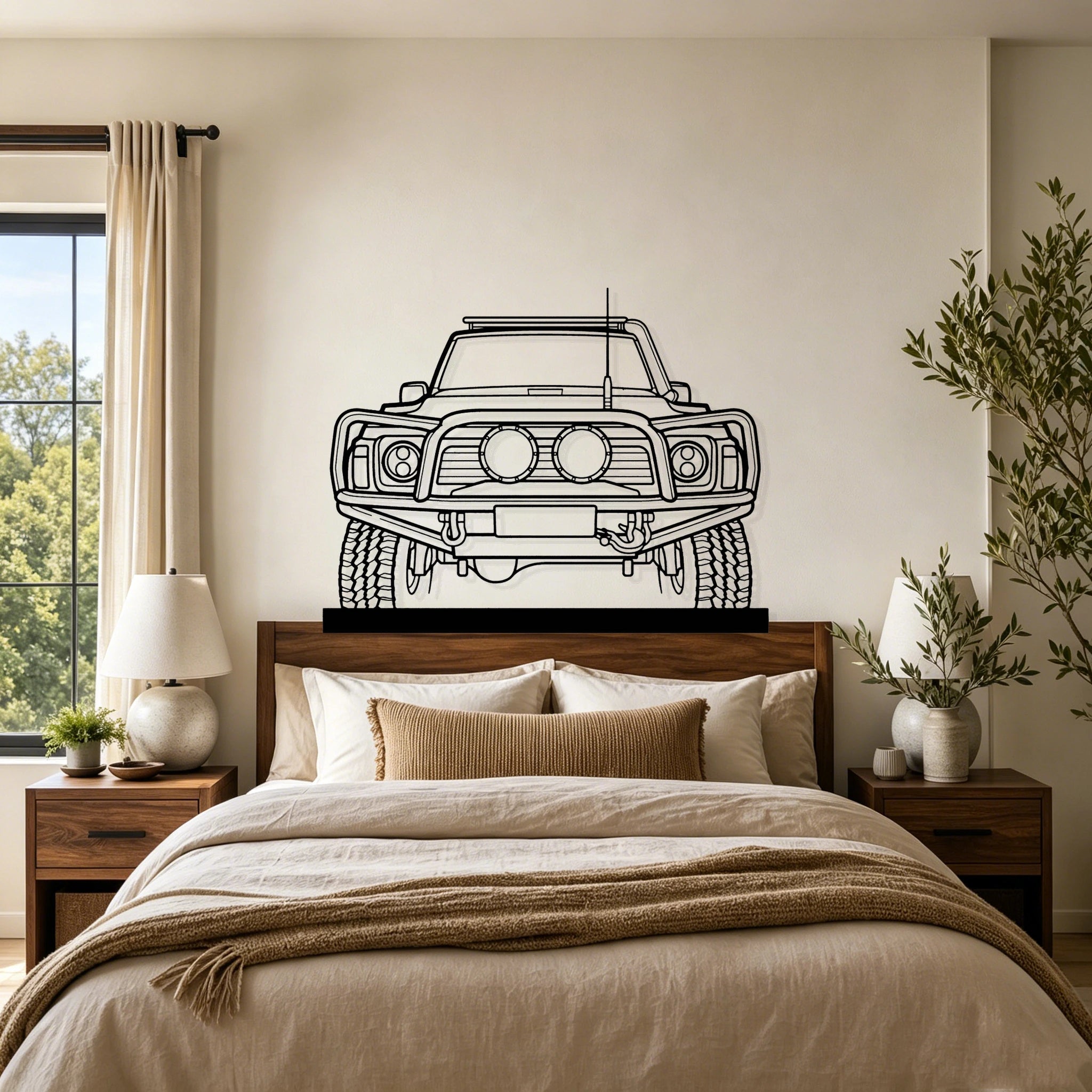 1990 Patrol Front Silhouette Metal Art Stand - Classic Car Garage Decor