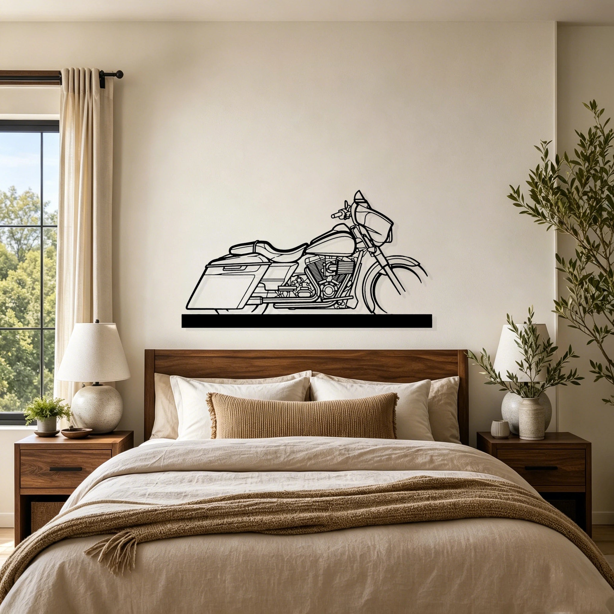 2014 Street Glide Silhouette Metal Art Stand - Classic Car Garage Decor