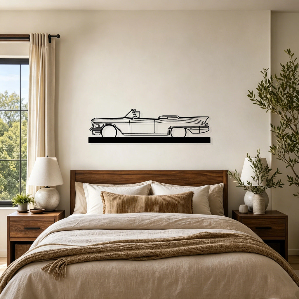 1958 Eldo Biarritz convertible Silhouette Metal Art Stand - Classic Car Garage Decor