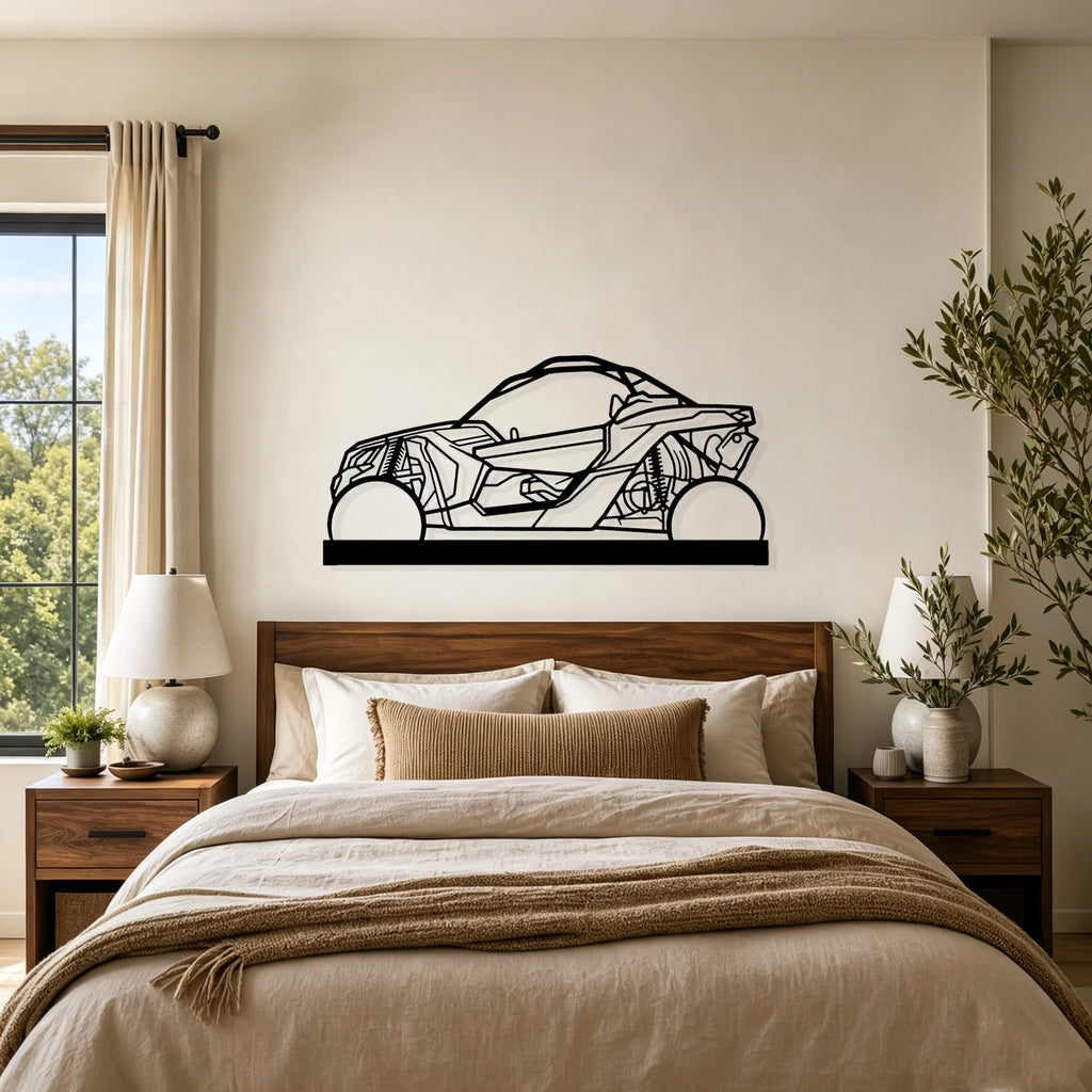 Buggy X3 Silhouette Metal Art Stand - Classic Car Garage Decor