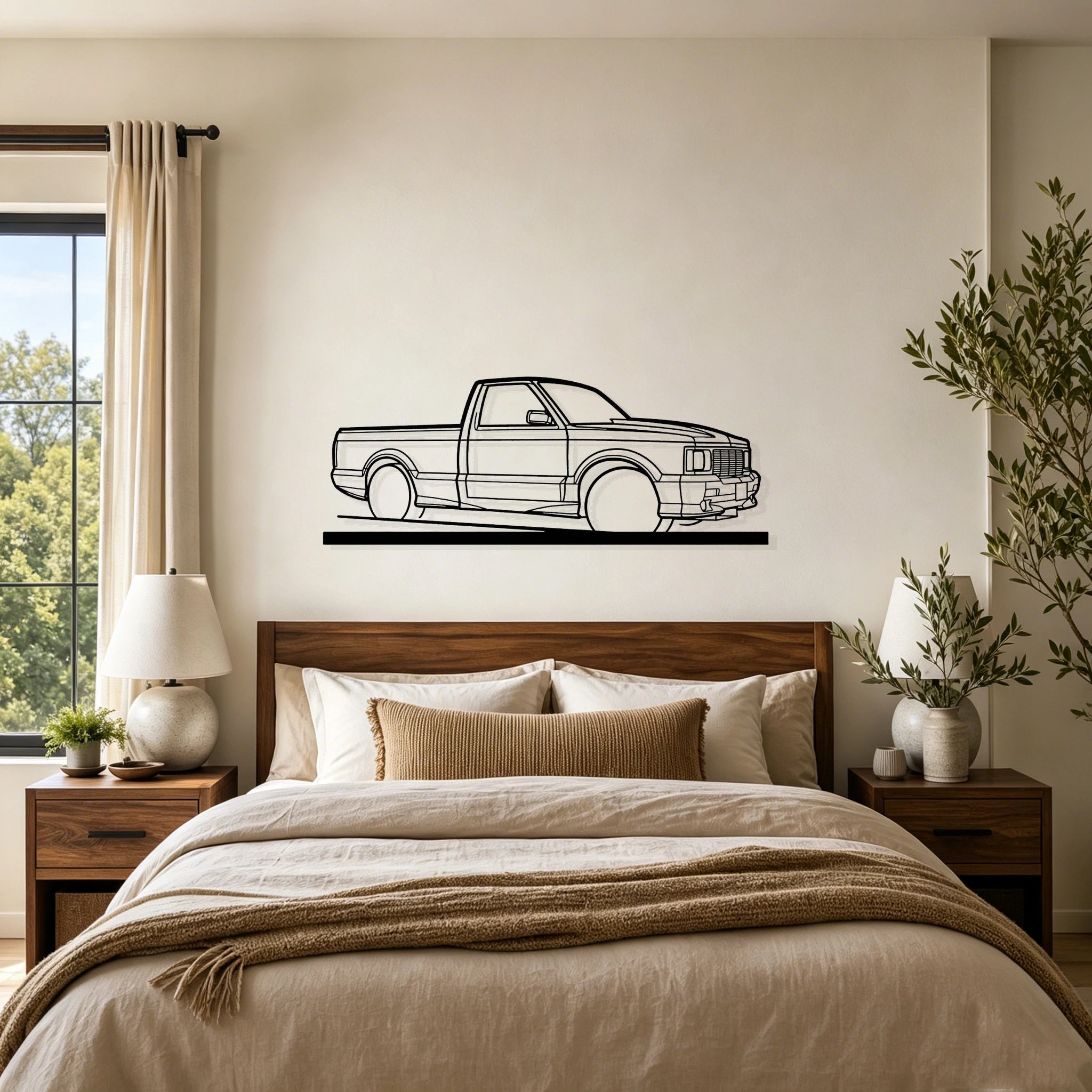 1991 Syc Angle Silhouette Metal Art Stand - Classic Car Garage Decor