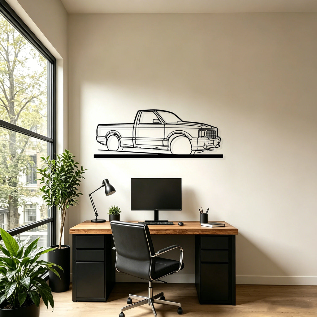 1991 Syc Angle Silhouette Metal Art Stand - Classic Car Garage Decor