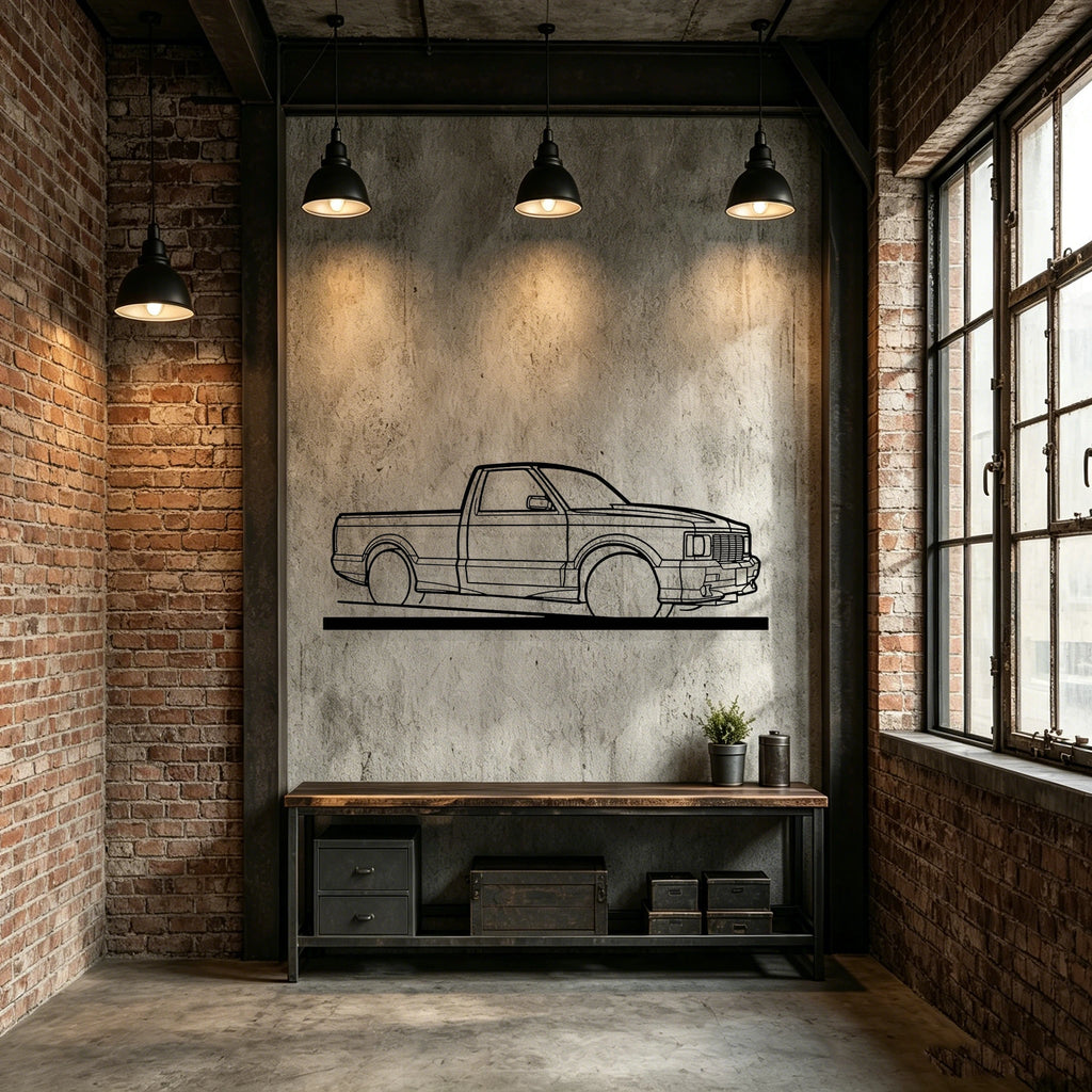 1991 Syc Angle Silhouette Metal Art Stand - Classic Car Garage Decor