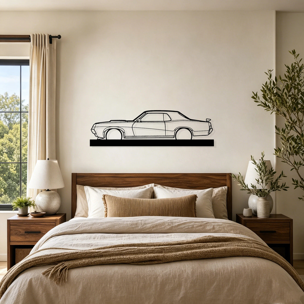 1969 Cougar Eliminator Silhouette Metal Art Stand - Classic Car Garage Decor