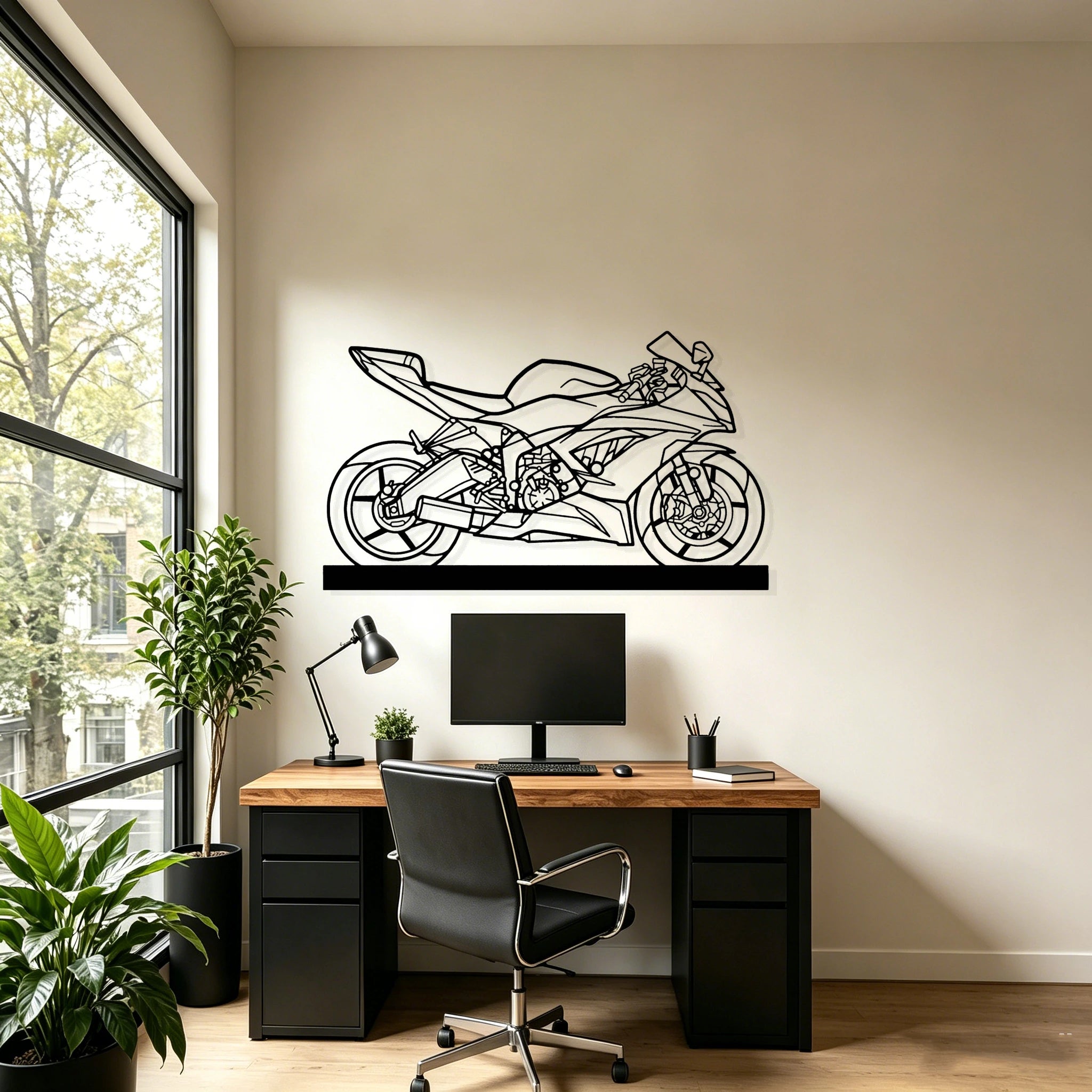 2016 Ninja XR6 (636) Silhouette Metal Art Stand - Classic Car Garage Decor