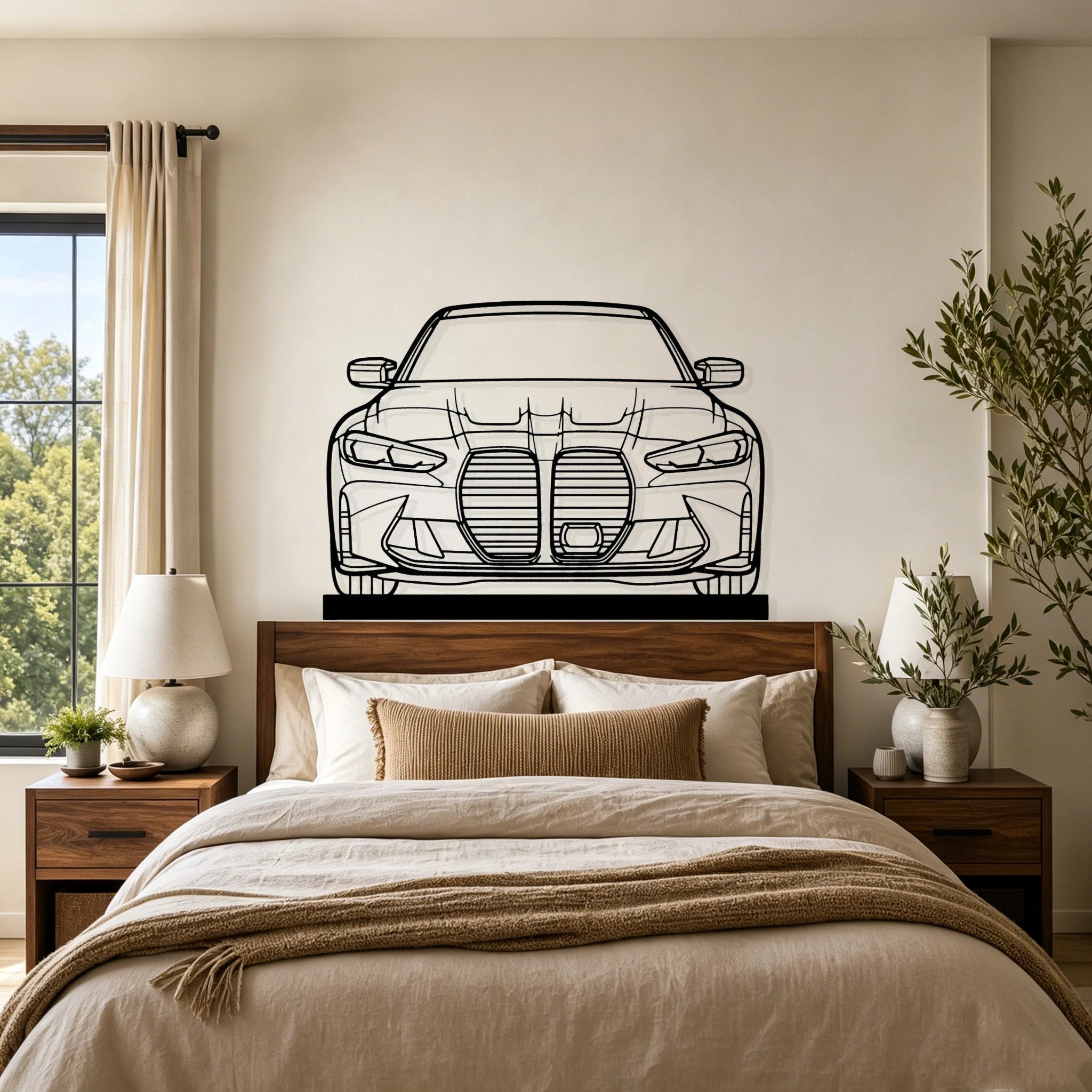G80 M3 Front Silhouette Metal Art Stand - Classic Car Garage Decor