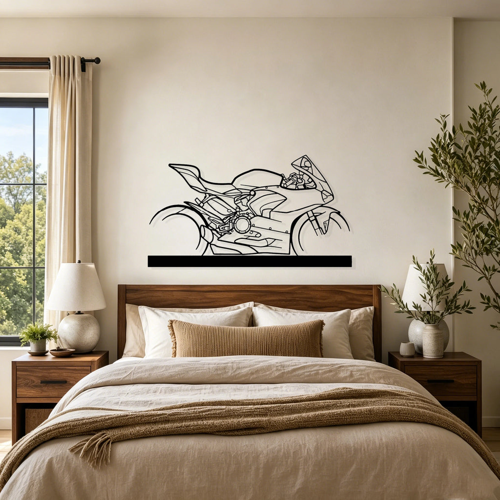 2021 Panigale V2 Silhouette Metal Art Stand - Classic Car Garage Decor