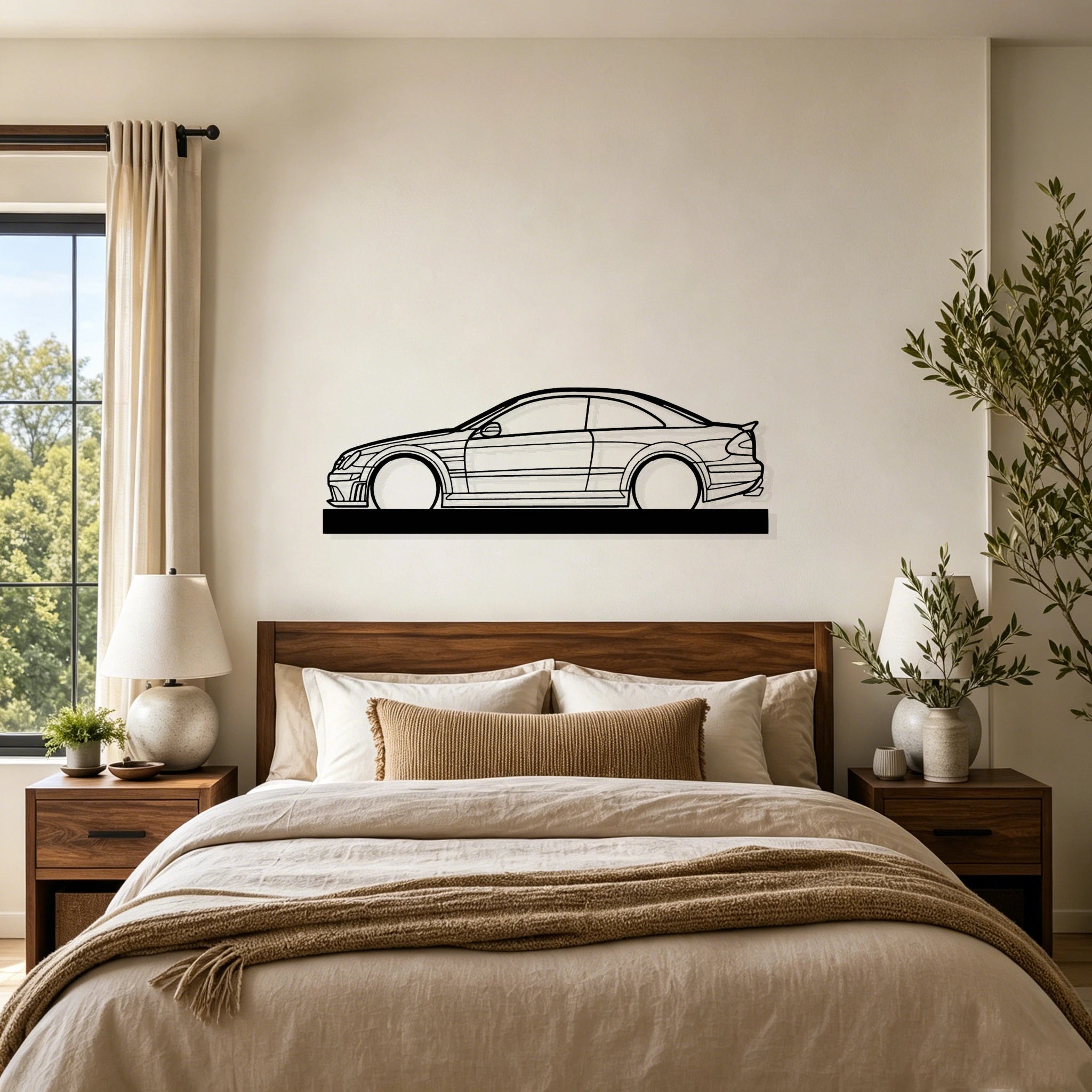 CLK63 Black Series Silhouette Metal Art Stand - Classic Car Garage Decor