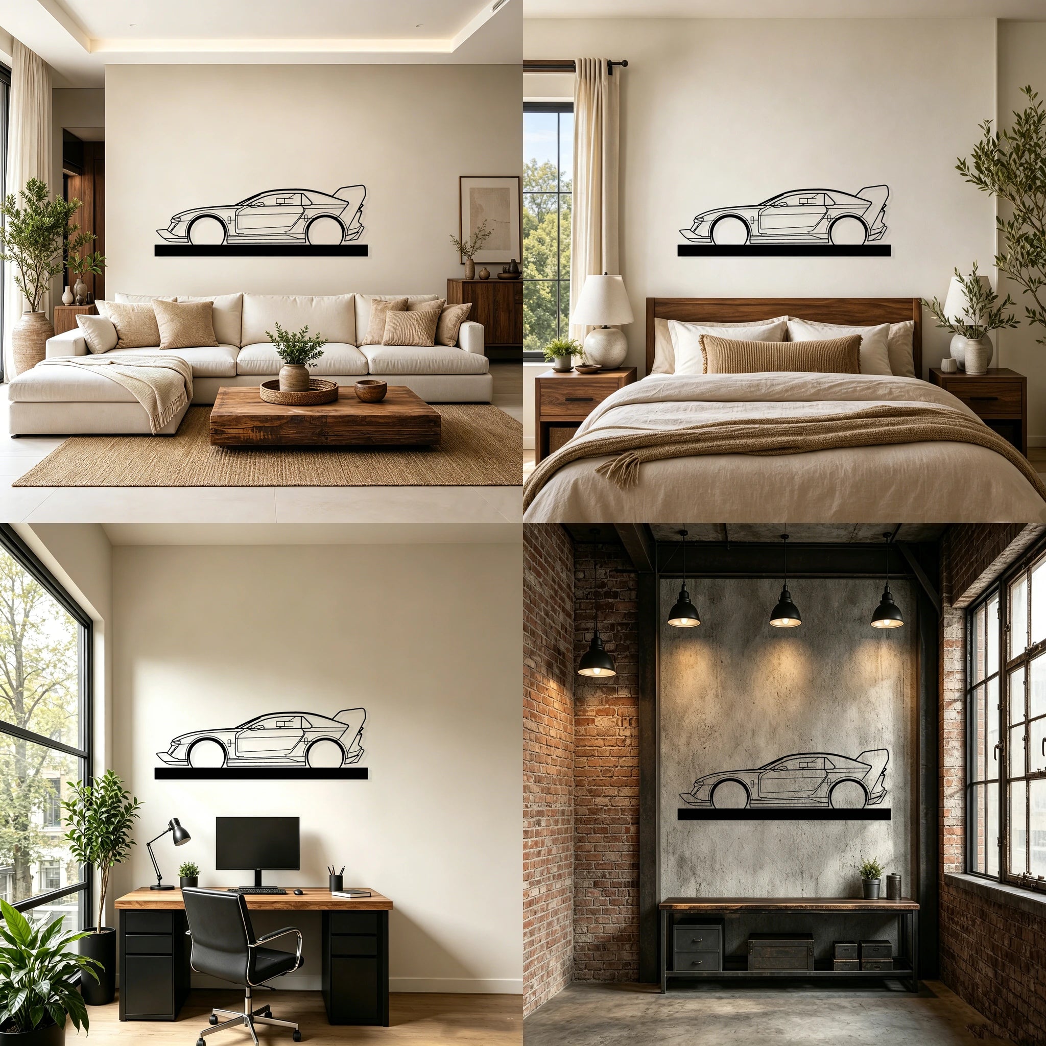 S1 TRON Silhouette Metal Art Stand - Classic Car Garage Decor