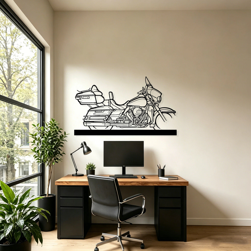 Electra Glide Silhouette Metal Art Stand - Classic Car Garage Decor