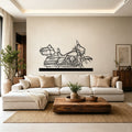 Electra Glide Silhouette Metal Art Stand - Classic Car Garage Decor