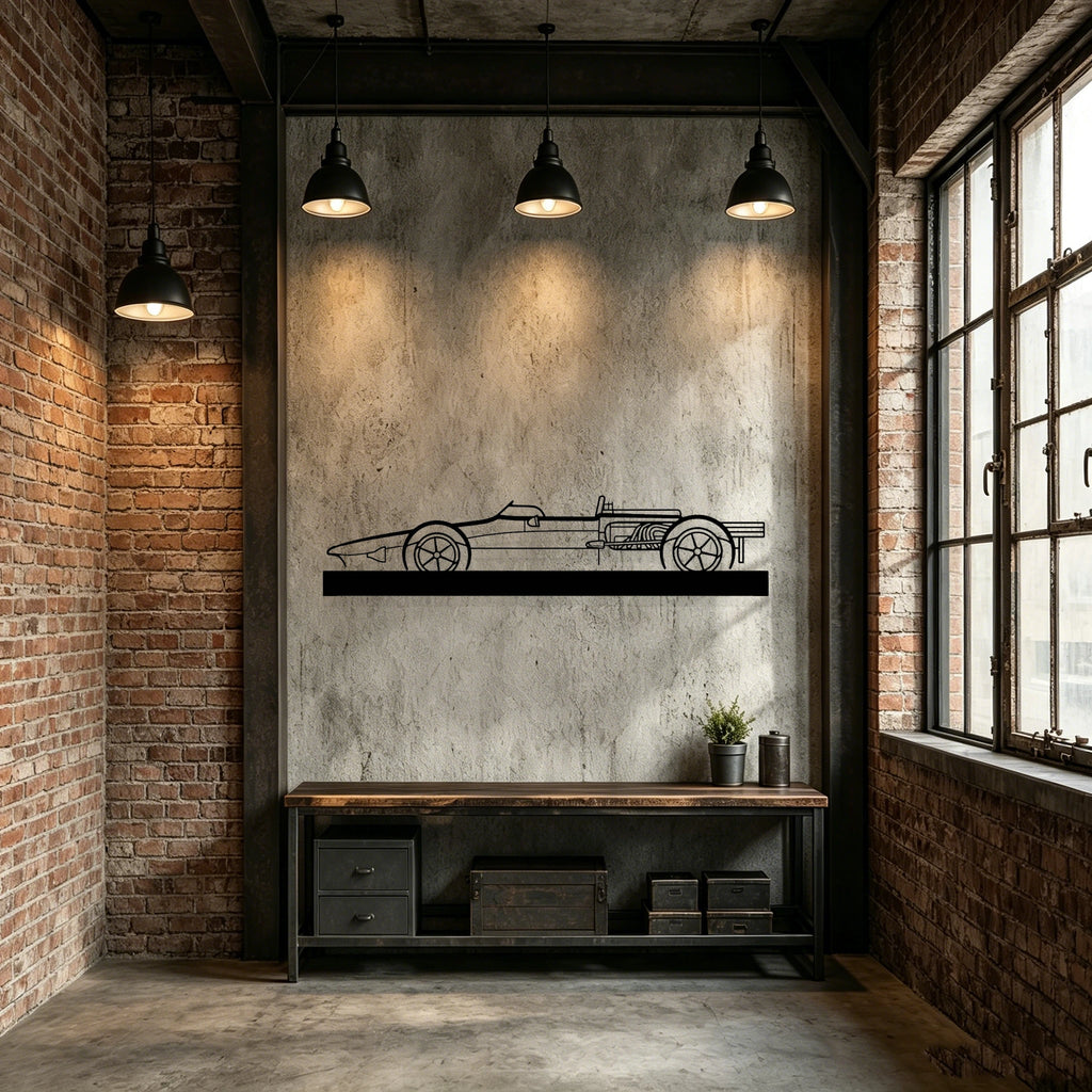 1967 Gurney Eagle Silhouette Metal Art Stand - Classic Car Garage Decor